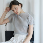 bibyseob Mockneck pleated t-shirt gray [T62]