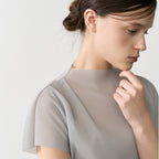 bibyseob Mockneck pleated t-shirt gray [T62]