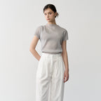 bibyseob Mockneck pleated t-shirt gray [T62]