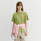 DUNST UNISEX SUMMER HOLIDAY SURF BOARD T-SHIRT OLIVE GREEN_UDTS6B133E1