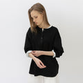 RRACE [2nd reorder] Light Henley Long Sleeve T-Shirt_Black