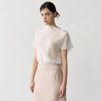 bibyseob Shoulder slit blouse ivory [T62]