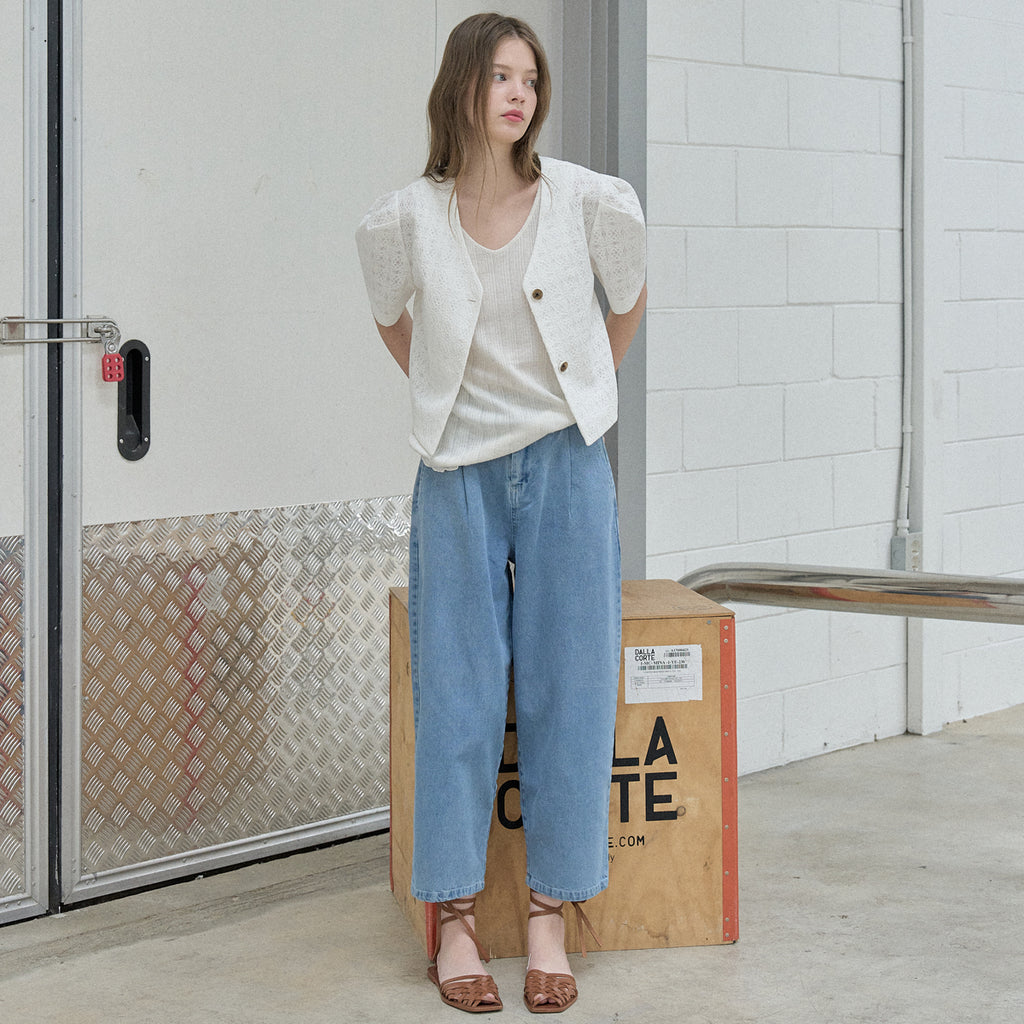 AVANT-G Knit Sleeveless Top - OATMEAL