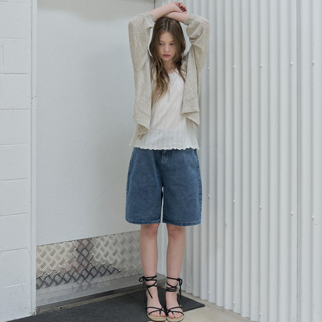 AVANT-G Knit Sleeveless Top - OATMEAL
