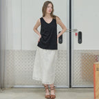 AVANT-G Knit Sleeveless Top - BLACK