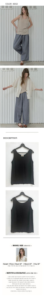 AVANT-G Knit Sleeveless Top - BLACK