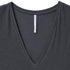 NOIRER FOR WOMEN Cotton Deep V-neck Sleeveless (Charcoal)