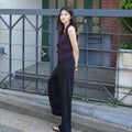 NouArté Arpels halterneck top (plum purple)