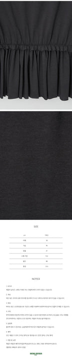 BRENDA BRENDEN SEOUL shirring long tee - charcoal