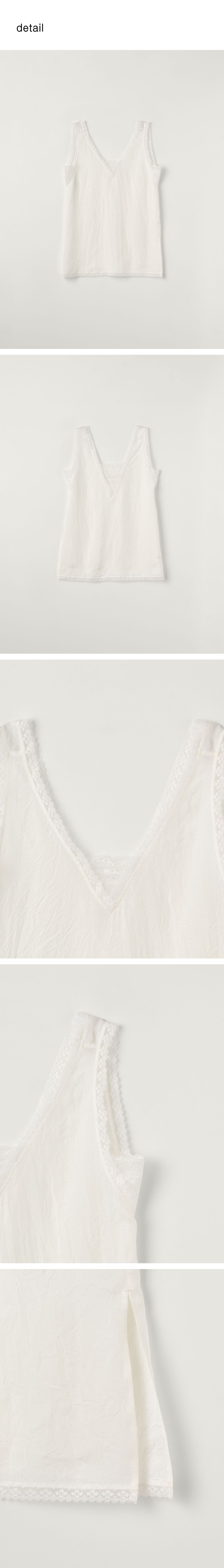 BLANK03 lace sleeveless long top (ivory)