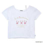 YOUHEE [KORILAKKUMA] LACE OFF-SHOULDER T-SHIRTS WHITE