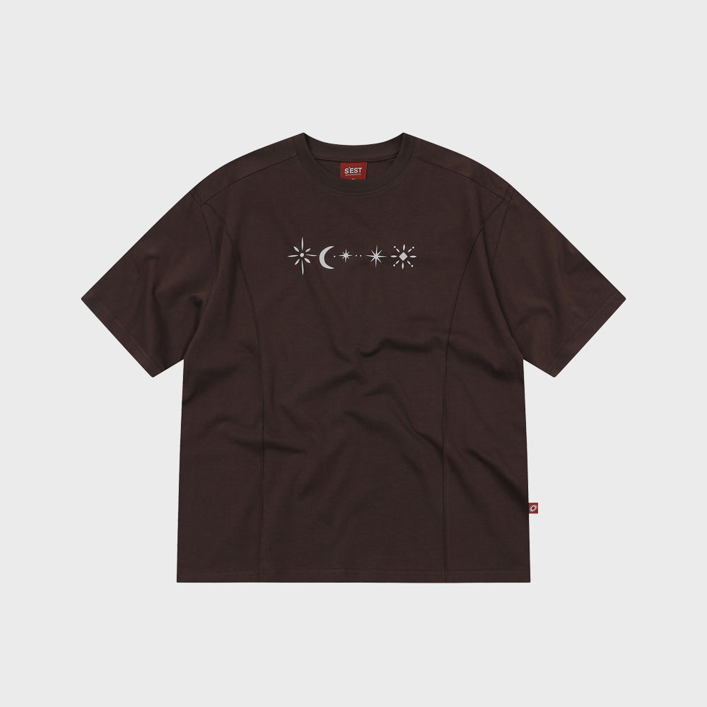 S'EST Starline Cut-out T-shirts Brown