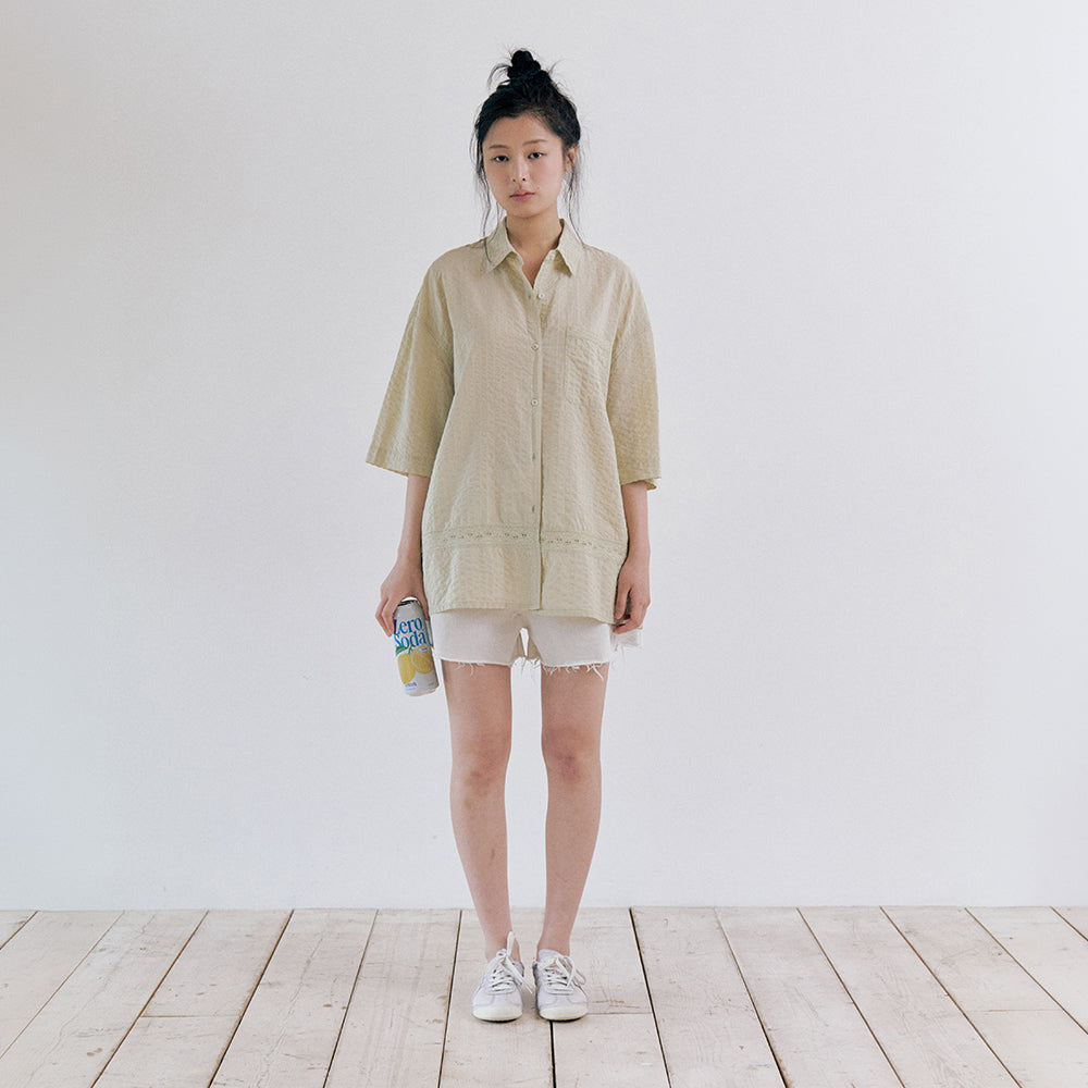MONOCHROME antid striped shirt (2color)