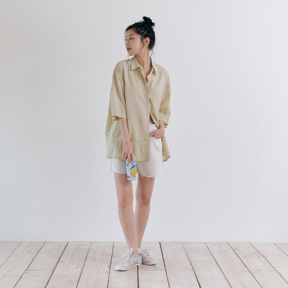 MONOCHROME antid striped shirt (2color)
