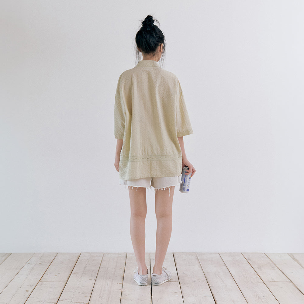 MONOCHROME antid striped shirt (2color)