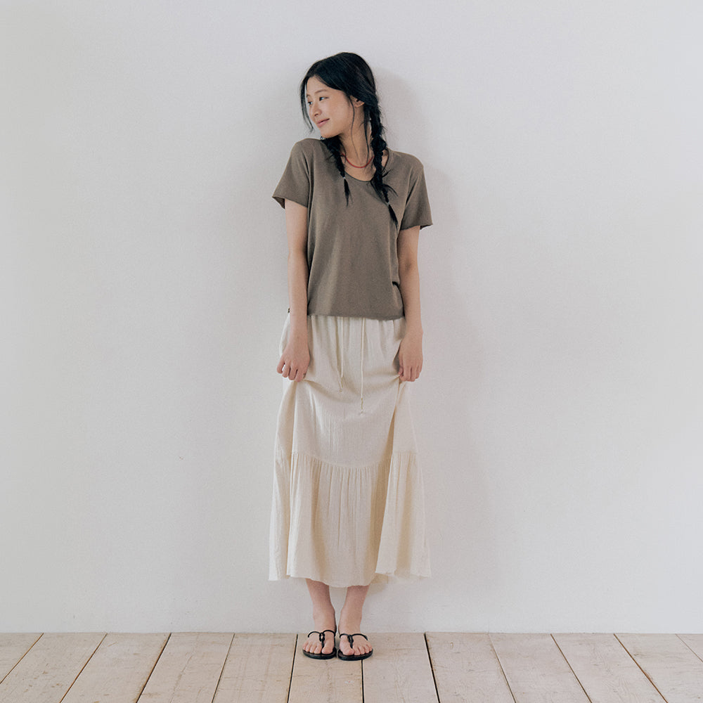 MONOCHROME marlo half sleeve t-shirt (2color)