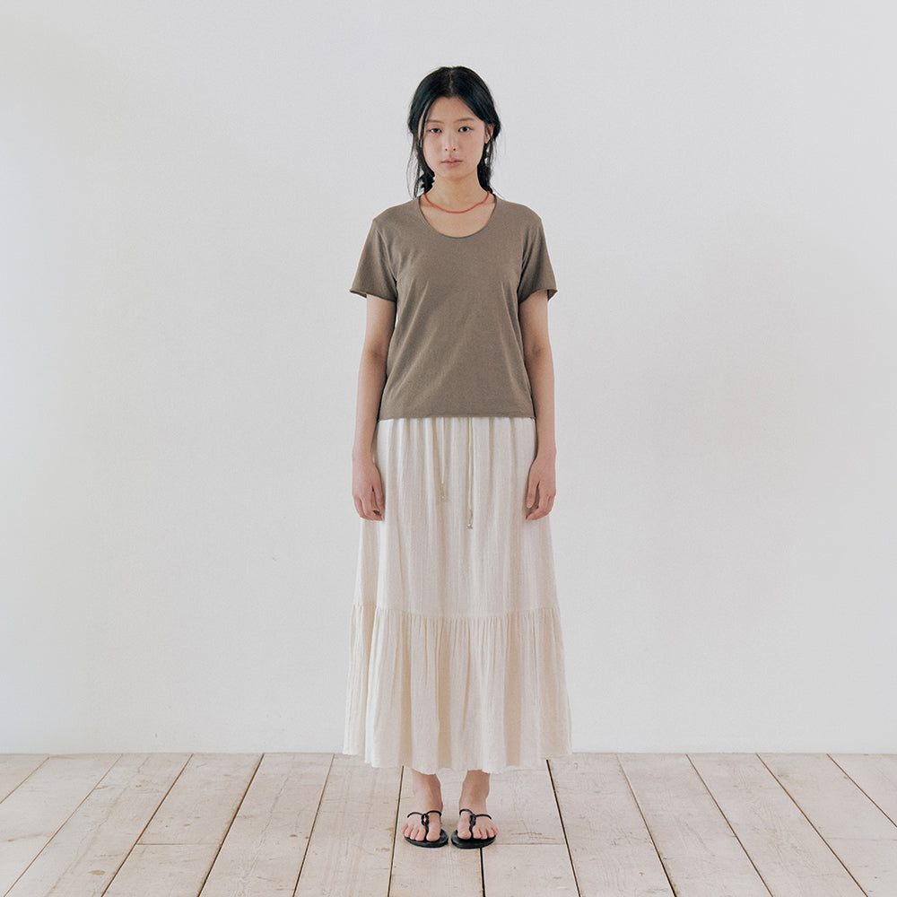 MONOCHROME marlo half sleeve t-shirt (2color)