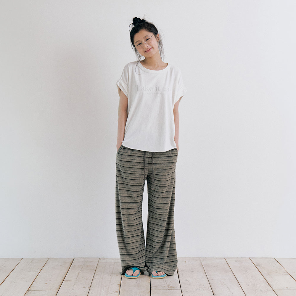 MONOCHROME easy half sleeve t-shirt (2color)