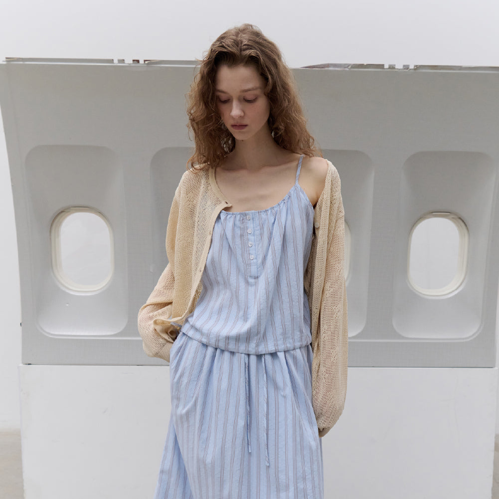 TOAVE Soho Stripe Bustier Top (Sky blue)