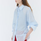 GBH APPAREL SHEER STRAP BLOUSE / LIGHT BLUE