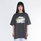 ames worldwide PALM TREE OVAL TEE CHARCOAL
