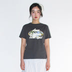 ames worldwide PALM TREE OVAL TEE CHARCOAL