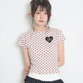 ILLIGO 129 dot fitted t-shirt pink dots