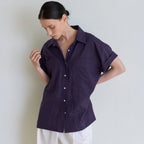 ACOVE Two Pocket Linen Shirt_Deep Purple