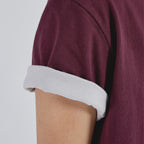 SLOWACID SA REFINED FLIP-CUFF SEMI-CROP TEE [DARK PLUM]