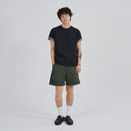 SLOWACID SA REFINED FLIP-CUFF SEMI-CROP TEE [BLACK]