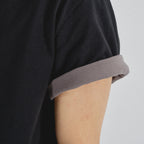 SLOWACID SA REFINED FLIP-CUFF SEMI-CROP TEE [BLACK]