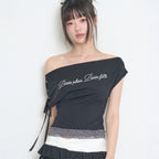 ILLIGO lace trim t-shirt black