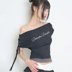 ILLIGO lace trim t-shirt black