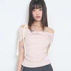ILLIGO Flow off-shoulder top pink