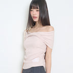 ILLIGO Flow off-shoulder top pink