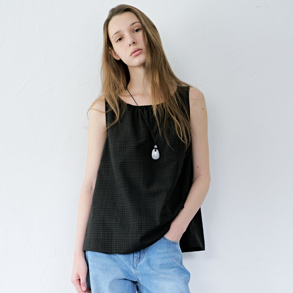 LEMEME Lili Shirring Sleeveless Blouse_2colors