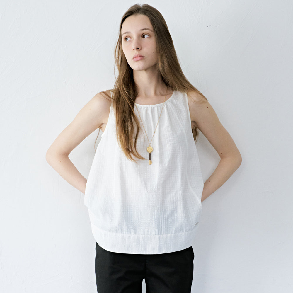 LEMEME Lili Shirring Sleeveless Blouse_2colors
