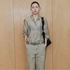 The Aperture Sheer Stripe Shirt Brown (TA6264A04D)