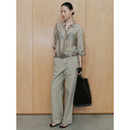 The Aperture Sheer Stripe Shirt Brown (TA6264A04D)