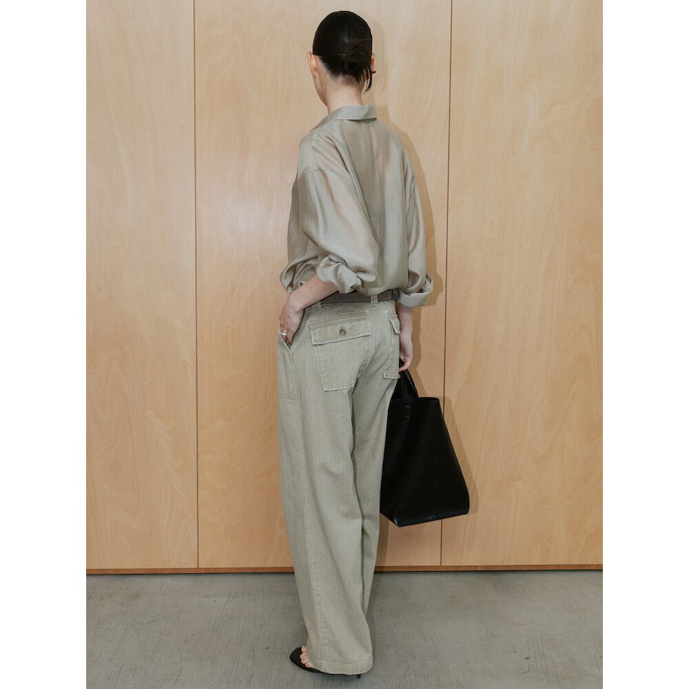 The Aperture Sheer Stripe Shirt Brown (TA6264A04D)