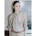 The Aperture Sheer Stripe Shirt Brown (TA6264A04D)