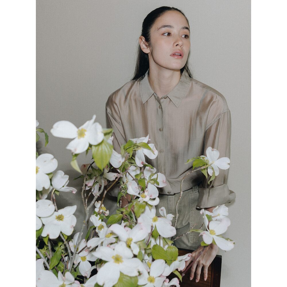 The Aperture Sheer Stripe Shirt Brown (TA6264A04D)