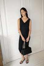NCSSRY Lace Tuck Sleeveless Top (Black)