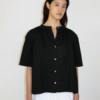 NCSSRY Cotton Back-Tie Blouse (Black)