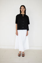 NCSSRY Cotton Back-Tie Blouse (Black)