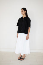 NCSSRY Cotton Back-Tie Blouse (Black)