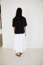 NCSSRY Cotton Back-Tie Blouse (Black)