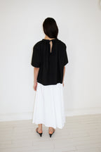 NCSSRY Cotton Back-Tie Blouse (Black)