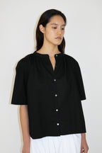 NCSSRY Cotton Back-Tie Blouse (Black)