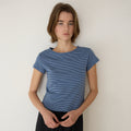 AMONG A STRIPE BASIC T-SHIRT_BLUE